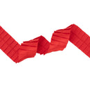 1" Pleated Ribbon | Red | 10 Yard Roll