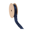 1" Pleated Ribbon | Navy | 10 Yard Roll