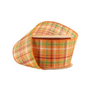 2 1/2" Wired Ribbon | Multi-Colored Fall Plaid | 10 Yard Roll