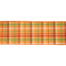 2 1/2" Wired Ribbon | Multi-Colored Fall Plaid | 10 Yard Roll