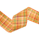 2 1/2" Wired Ribbon | Multi-Colored Fall Plaid | 10 Yard Roll