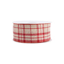 2 1/2" Wired Ribbon | Red and White Plaid | 50 Yard Spool