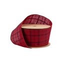 2 1/2" Wired Ribbon | Red/Black Plaid | 10 Yard Spool