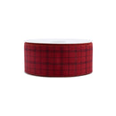2 1/2" Wired Ribbon | Red/Black Plaid | 50 Yard Spool