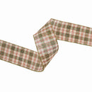 2 1/2" Wired Ribbon | White/Red/Green Plaid | 50 Yard Spool