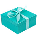 5" x 5" x 2.4" Gift Box w/ Satin Ribbon | Turquoise