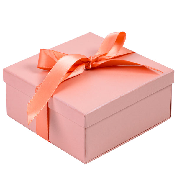 5" x 5" x 2.4" Gift Box w/ Satin Ribbon | Pink