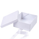 5" x 5" x 2.4" Gift Box w/ Satin Ribbon | White