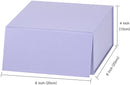8" x 8" x 4" Collapsable Gift Box w/ Magnetic Square Flap Lid | Purple