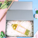 14" x 9" x 4.3" Collapsable Gift Box w/ Magnetic Square Flap Lid | Silver