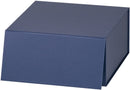 8" x 8" x 4" Collapsable Gift Box w/ Magnetic Square Flap Lid | Navy