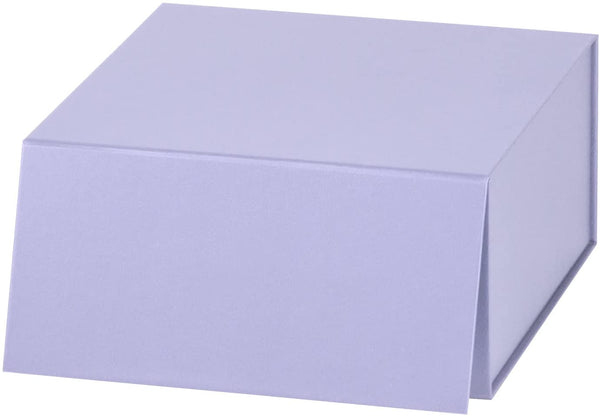 8" x 8" x 4" Collapsable Gift Box w/ Magnetic Square Flap Lid | Purple