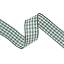 1 1/2" Wired Ribbon | Green/White Gingham | 10 Yard Roll