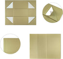 14" x 9" x 4.3" Collapsable Gift Box w/ Magnetic Square Flap Lid | Gold