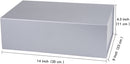 14" x 9" x 4.3" Collapsable Gift Box w/ Magnetic Square Flap Lid | Silver