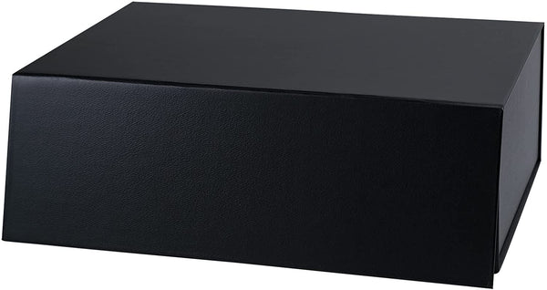 14" x 9" x 4.3" Collapsable Gift Box w/ Magnetic Square Flap Lid | Black