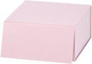 8" x 8" x 4" Collapsable Gift Box w/ Magnetic Square Flap Lid | Pink