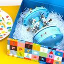 8" x 8" x 4" Collapsable Gift Box w/ 2-pcs White Tissue Paper & Magnetic Square Flap Lid | Square Blocking