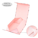 8" x 8" x 4" Collapsable Gift Box w/ 2-pcs White Tissue Paper & Magnetic Square Flap Lid | Elegant Floral