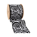 4" Wired Ribbon | Glittered Halloween w/ Black Backing | 10 Yard Roll