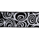 2 1/2" Wired Ribbon | Glittered Halloween w/ Black Backing | 10 Yard Roll