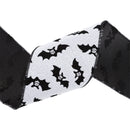 4" Wired Ribbon | Glittered Bats w/ Black Backing | 10 Yard Roll