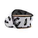 2 1/2" Wired Ribbon | Glittered Bats w/ Black Backing | 10 Yard Roll