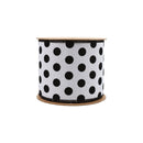 4" Wired Ribbon | Glittered Dots w/ Black Backing | 10 Yard Roll