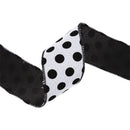 2 1/2" Wired Ribbon | Glittered Dots w/ Black Backing | 10 Yard Roll