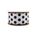2 1/2" Wired Ribbon | Glittered Dots w/ Black Backing | 10 Yard Roll