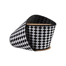 4" Wired Ribbon | Glittered Diamonds w/ Black Backing | 10 Yard Roll