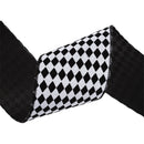 4" Wired Ribbon | Glittered Diamonds w/ Black Backing | 10 Yard Roll