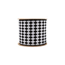 4" Wired Ribbon | Glittered Diamonds w/ Black Backing | 10 Yard Roll