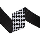 2 1/2" Wired Ribbon | Glittered Diamonds w/ Black Backing | 10 Yard Roll