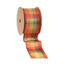 2 1/2" Wired Ribbon | Autumn Plaid | 10 Yard Spool