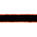 2 1/2" Wired Ribbon | Black with Orange Fuzzy Edge | 10 Yard Roll
