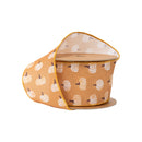 2 1/2" Wired Ribbon | Natural Pumpkins | 10 Yard Roll