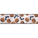 2 1/2" Wired Ribbon | Scary Pumpkin and Bats | 10 Yard Roll