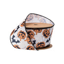 2 1/2" Wired Ribbon | Scary Pumpkin and Bats | 10 Yard Roll