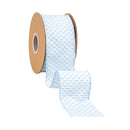 2 1/2" Wired Ribbon | Blue/White Woven | 10 Yard Roll