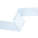 2 1/2" Wired Ribbon | Blue/White Woven | 10 Yard Roll