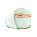 2 1/2" Wired Ribbon | Green/White Woven | 10 Yard Roll