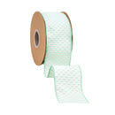 2 1/2" Wired Ribbon | Green/White Woven | 10 Yard Roll