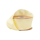 2 1/2" Wired Ribbon | Yellow/White Woven | 10 Yard Roll