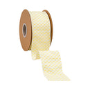 2 1/2" Wired Ribbon | Yellow/White Woven | 10 Yard Roll