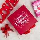 8" x 8" x 4" Collapsable Holiday Gift Box w/ 2-pcs White Tissue Paper & Magnetic Flap Lid | Red Valentines Day