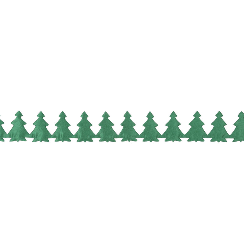 7/8" Ultrasonic Trim | Green Christmas Tree | 10 Yard Roll