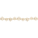 7/8" Ultrasonic Trim | Metallic Gold Snowflake | 10 Yard Roll