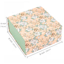 8" x 8" x 4" Collapsable Gift Box w/ 2-pcs White Tissue Paper & Magnetic Square Flap Lid | Wedding Rings