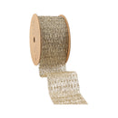 6" Wired Ribbon | Gold Stretch Tinsel Netting | 10 Yard Roll
